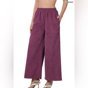 Zenana Eggplant Wide Leg Corduroy Pants
STYLE:QP-1162D4